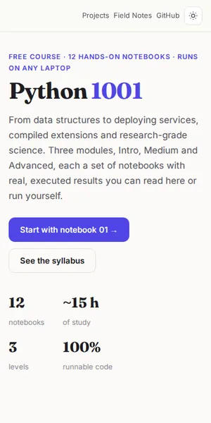 Academy course mobile preview